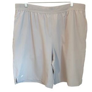 Fabletics Men's XL Light Gray Fundamental Shorts 9" Athletic Gym Running